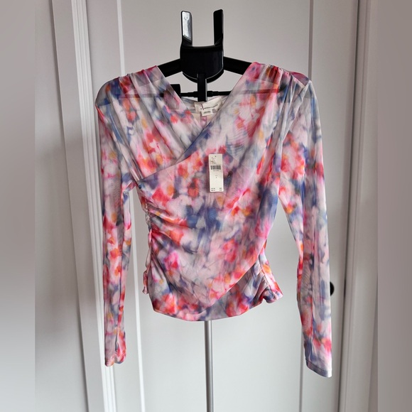 Mesh multicolour long sleeve blouse Anthropologie - Picture 3 of 6